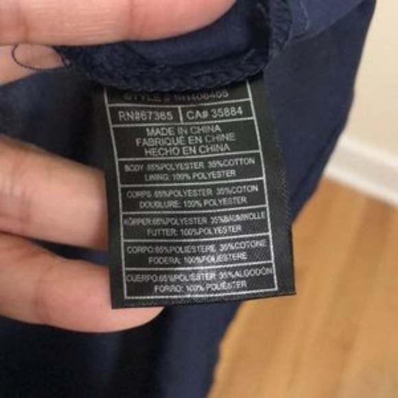 DANLYN NAVY BLUE LACE OFF-THE-SHOULDER DRESS BB DA - Picture 4 of 5